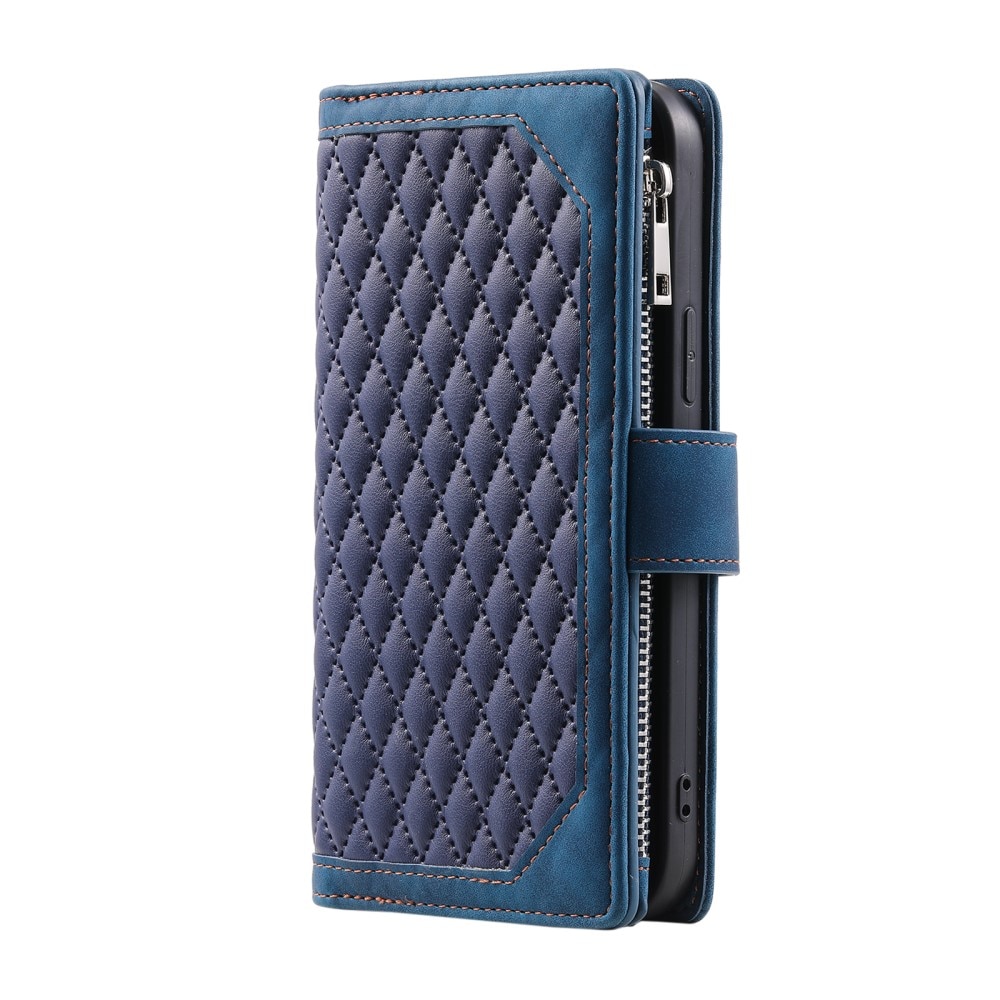 Lompakkolaukku Samsung Galaxy S23 Plus Quilted sininen