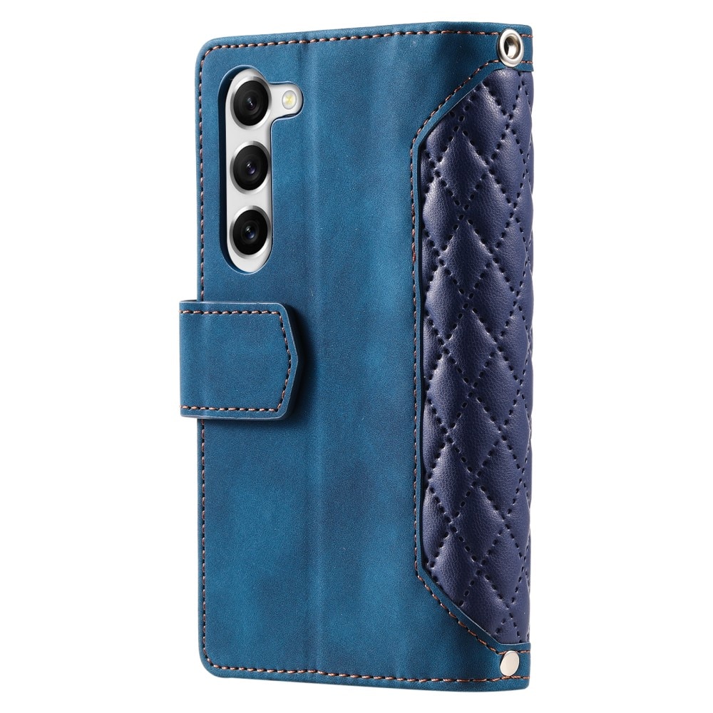 Lompakkolaukku Samsung Galaxy S23 Plus Quilted sininen