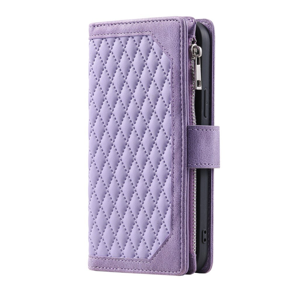 Lompakkolaukku Samsung Galaxy S23 Plus Quilted liila