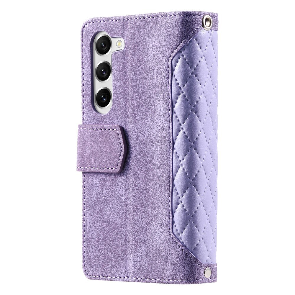 Lompakkolaukku Samsung Galaxy S23 Plus Quilted liila