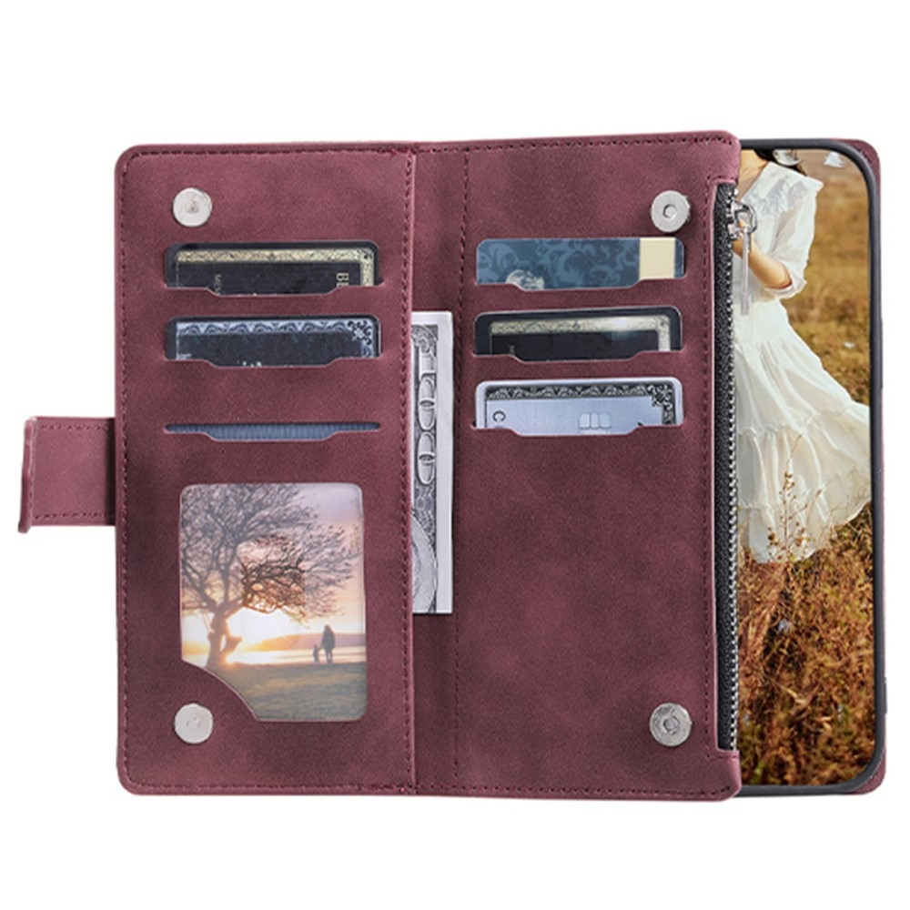 Lompakkolaukku Samsung Galaxy S23 Plus Quilted Punainen