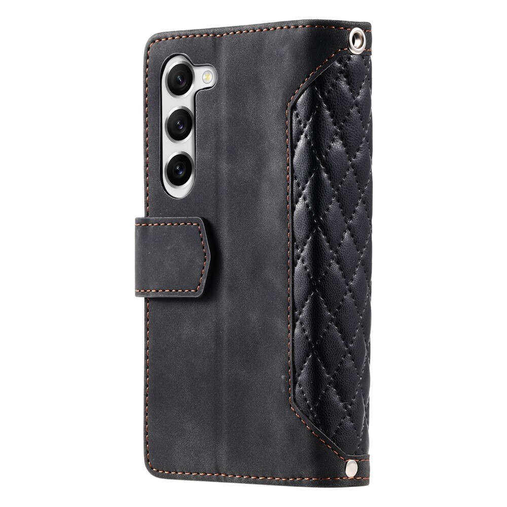 Lompakkolaukku Samsung Galaxy S23 Plus Quilted Musta