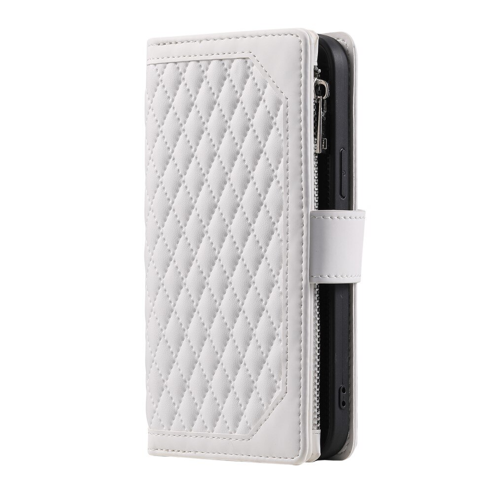 Lompakkolaukku Samsung Galaxy S23 Plus Quilted Valkoinen