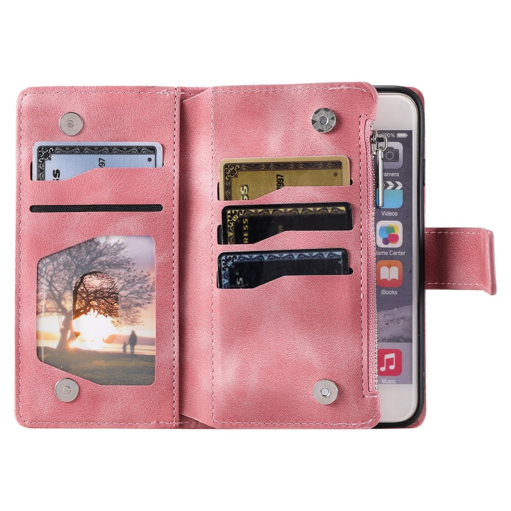 Lompakkolaukku iPhone 7 Mandala vaaleanpunainen