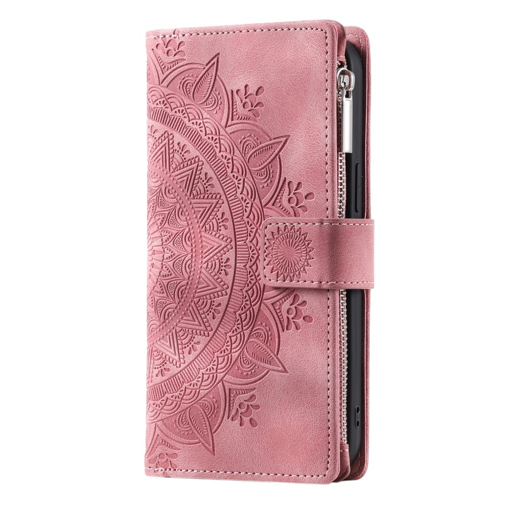 Lompakkolaukku iPhone 7 Mandala vaaleanpunainen