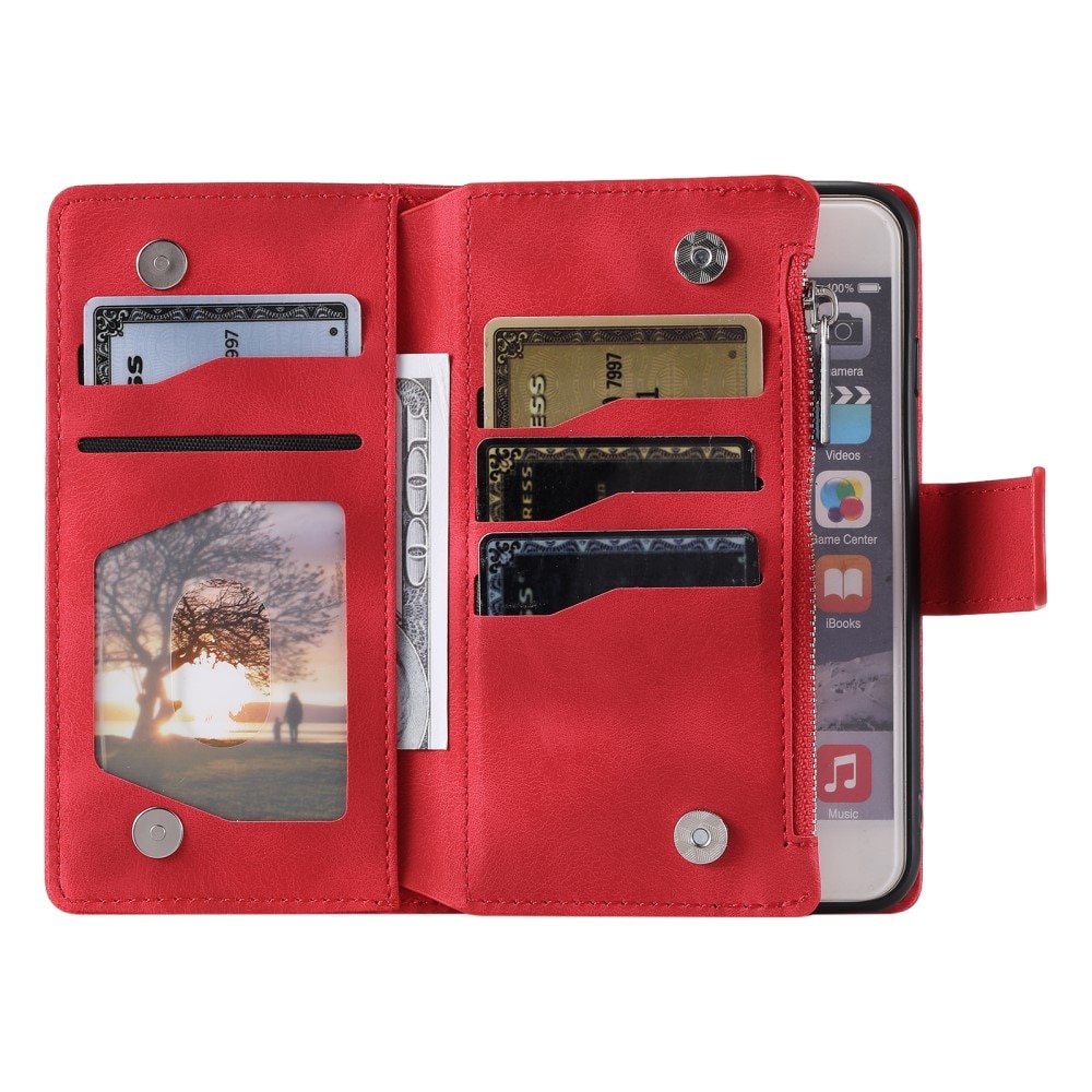 Lompakkolaukku iPhone 7 Mandala punainen