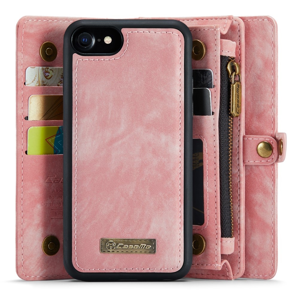 Multi-slot Suojakotelo iPhone 8 vaaleanpunainen