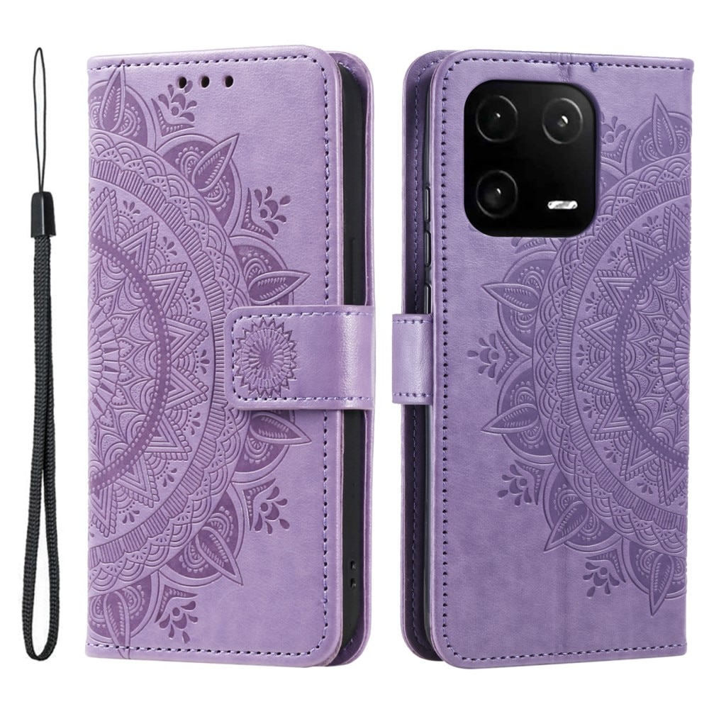 Nahkakotelo Mandala Xiaomi 13 Pro liila