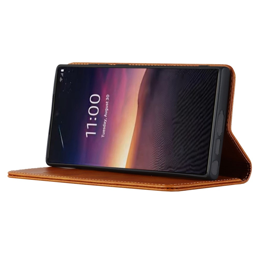 Samsung Galaxy S23 Ultra Slim Suojakotelo cognac