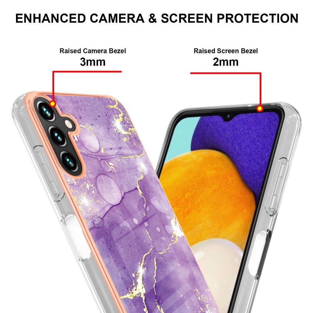TPU suojakuori Samsung Galaxy A54 liila marmoria