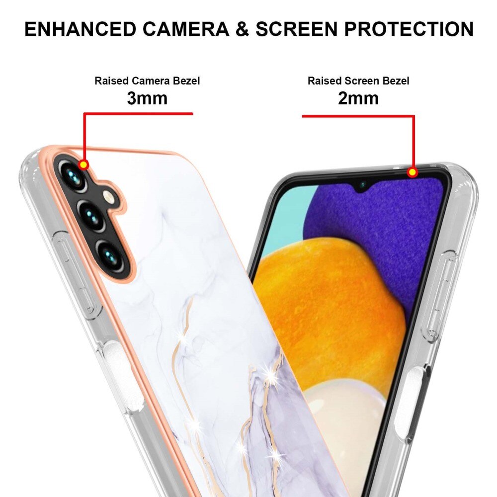 TPU suojakuori Samsung Galaxy A54 valkoista marmoria