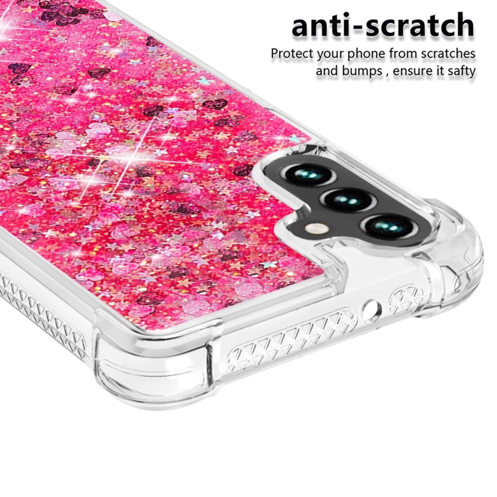 Glitter Powder TPU Kuori Samsung Galaxy A54 vaaleanpunainen