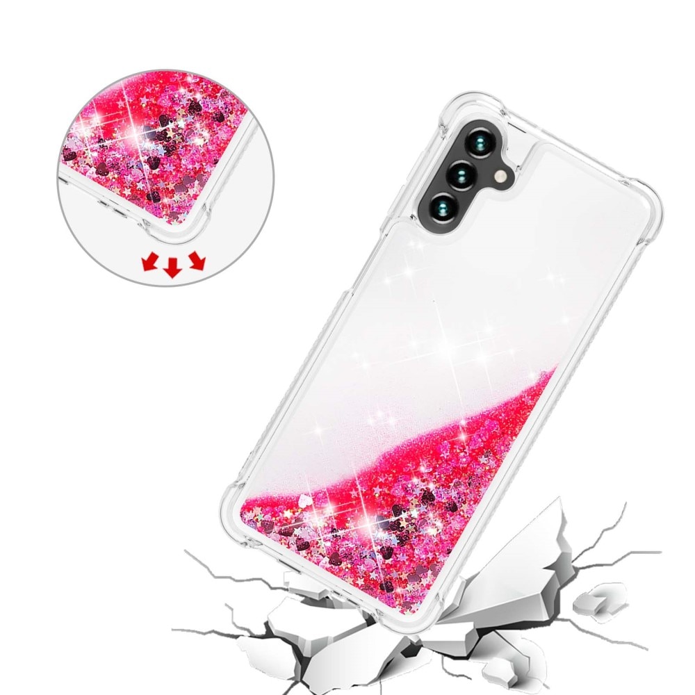 Glitter Powder TPU Kuori Samsung Galaxy A54 vaaleanpunainen