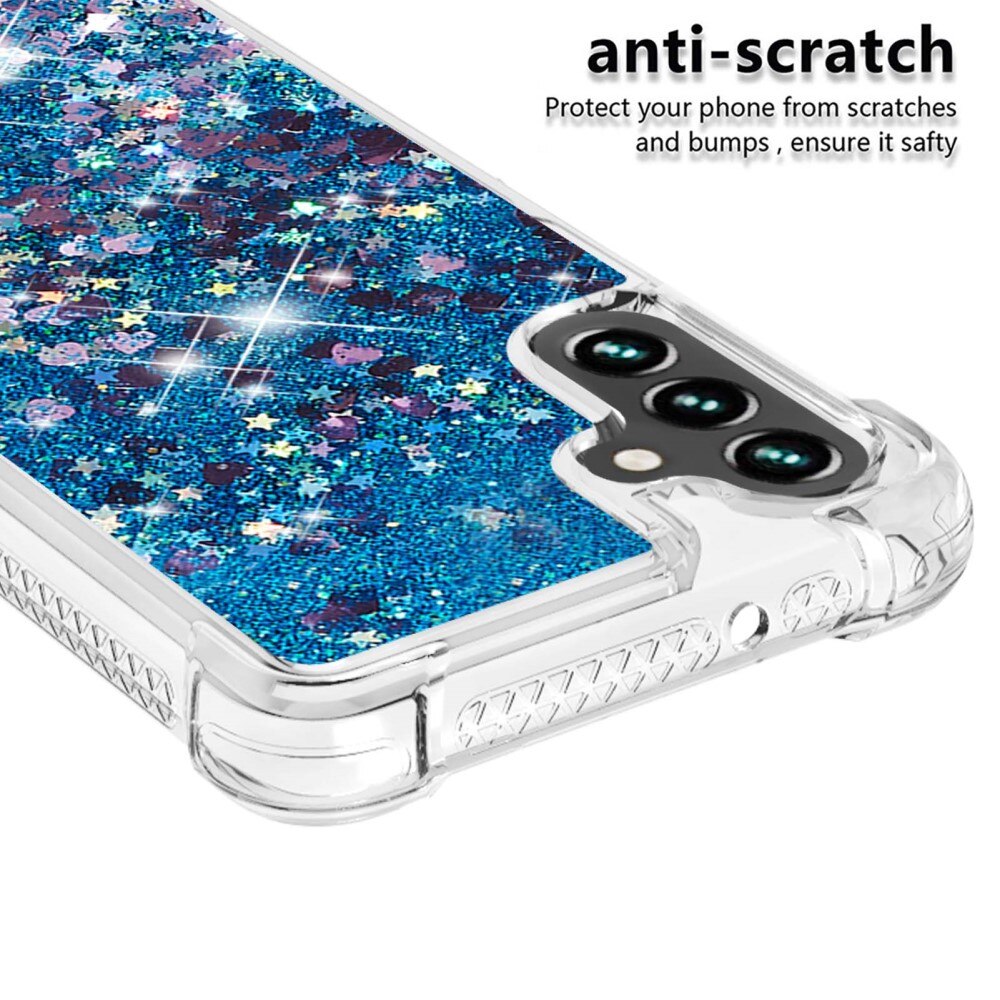 Glitter Powder TPU Kuori Samsung Galaxy A54 sininen