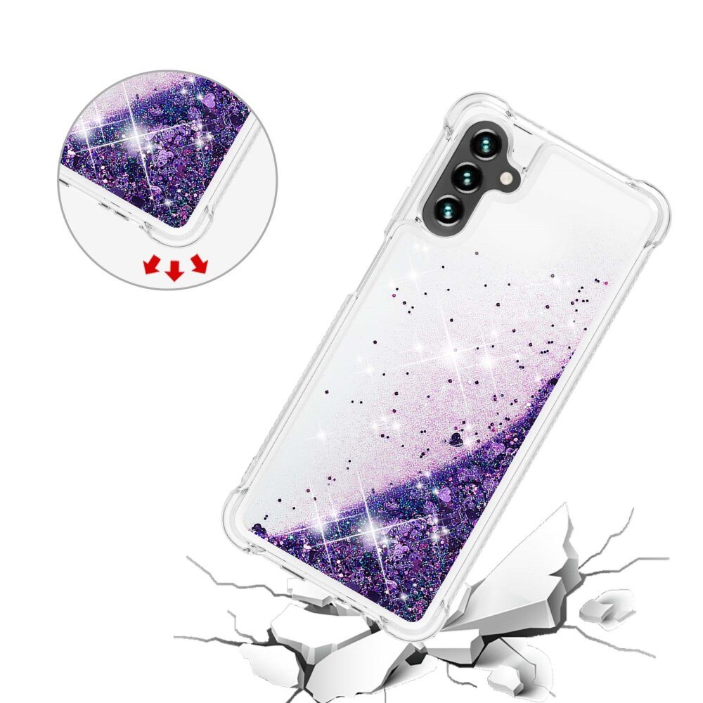 Glitter Powder TPU Kuori Samsung Galaxy A54 liila