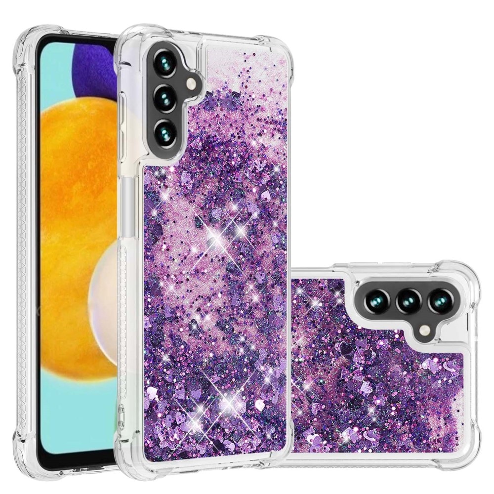 Glitter Powder TPU Kuori Samsung Galaxy A54 liila