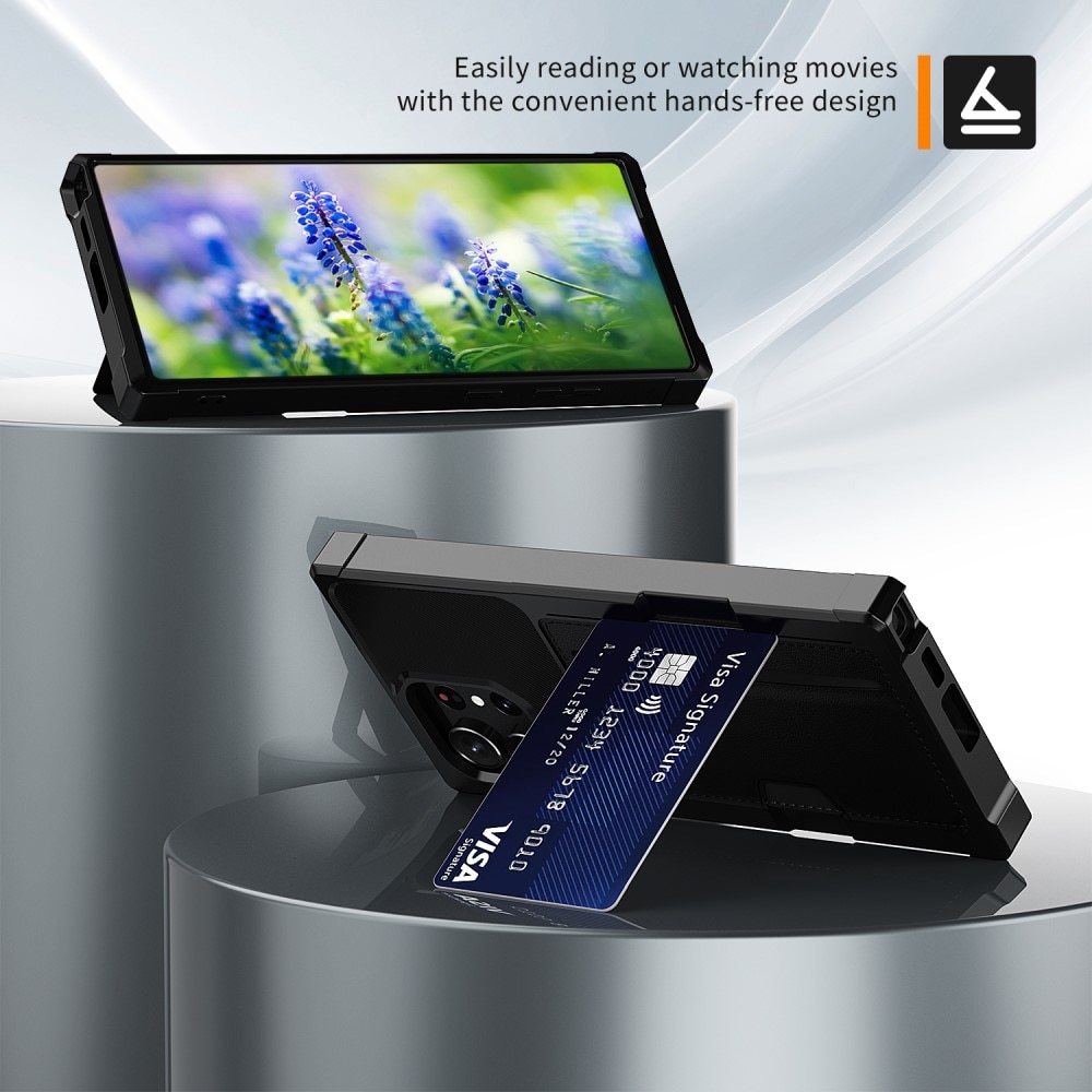 Tough Card Case Samsung Galaxy S23 Ultra musta