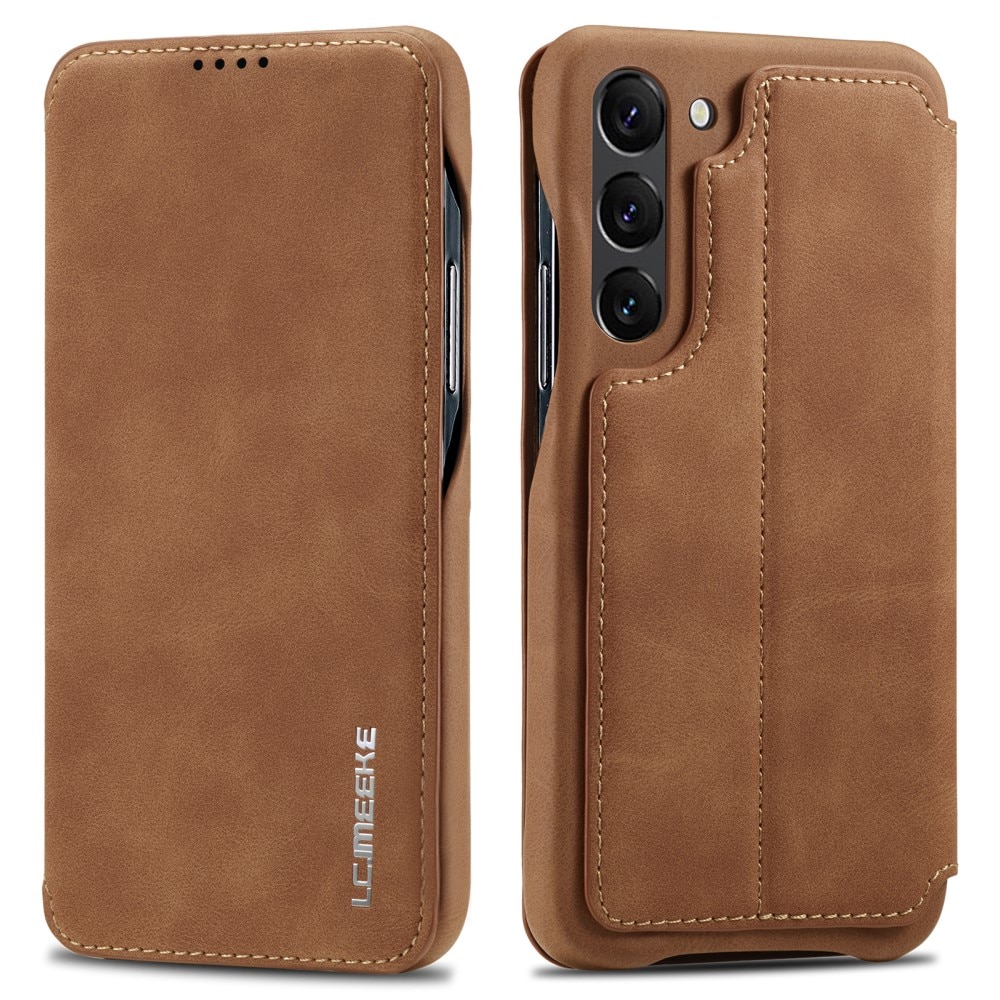 Slim Lompakkokotelot Samsung Galaxy S23 cognac