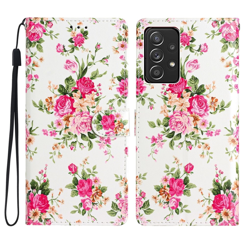 Suojakotelo Samsung Galaxy A53 vaaleanpunaiset kukat