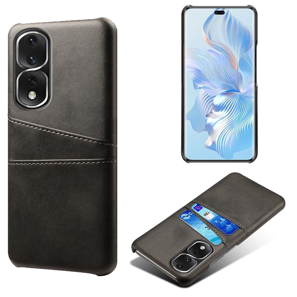 Card Slots Case Honor 80 Pro musta