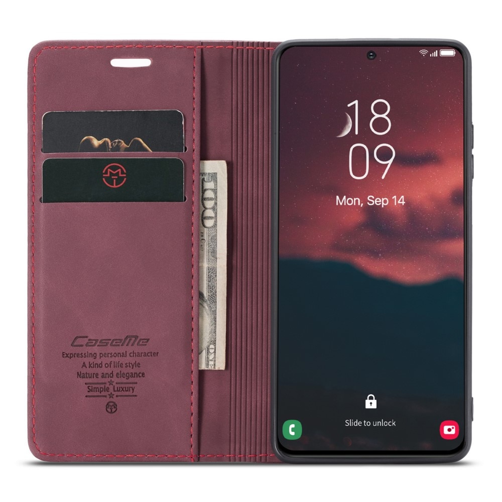 Slim Lompakkokotelo Samsung Galaxy S23 punainen