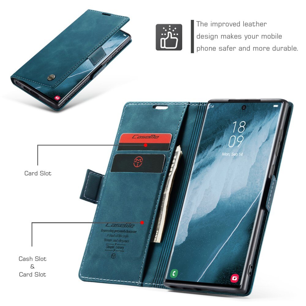 Slim Lompakkokotelo Samsung Galaxy S23 Ultra Sininen