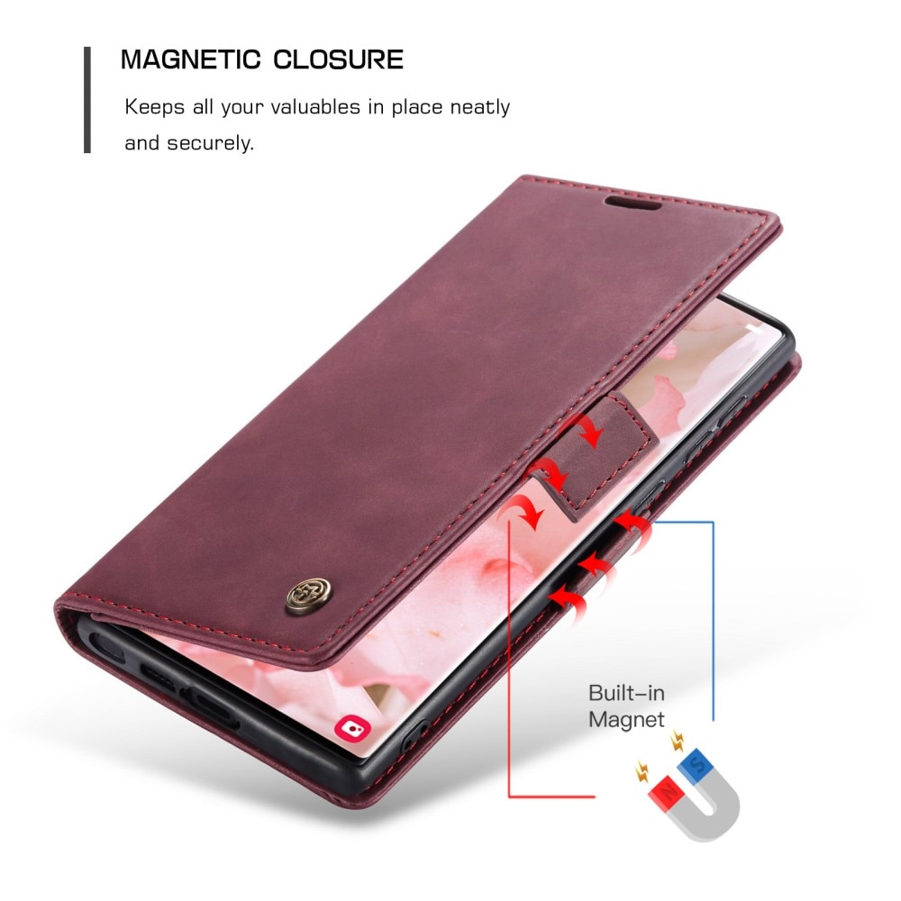 Slim Lompakkokotelo Samsung Galaxy S23 Ultra punainen