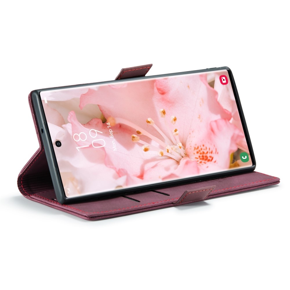 Slim Lompakkokotelo Samsung Galaxy S23 Ultra Punainen