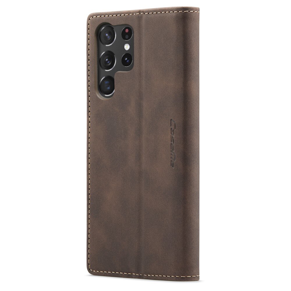 Slim Lompakkokotelo Samsung Galaxy S23 Ultra Ruskea