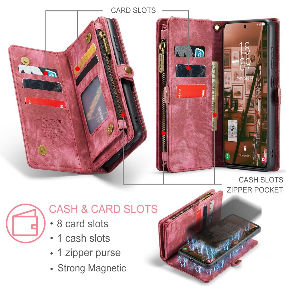 Multi-slot Suojakotelo Samsung Galaxy S23 Plus Punainen