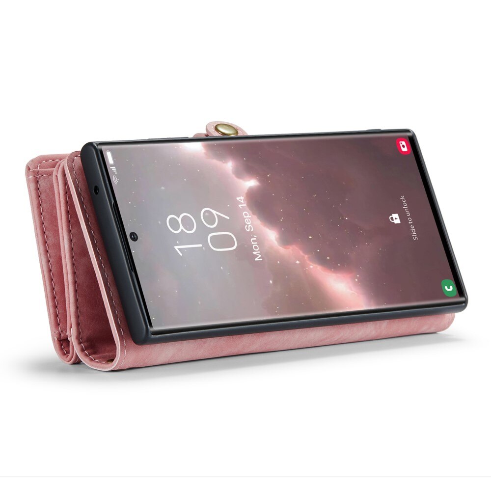 Multi-slot Suojakotelo Samsung Galaxy S23 Ultra Vaaleanpunainen