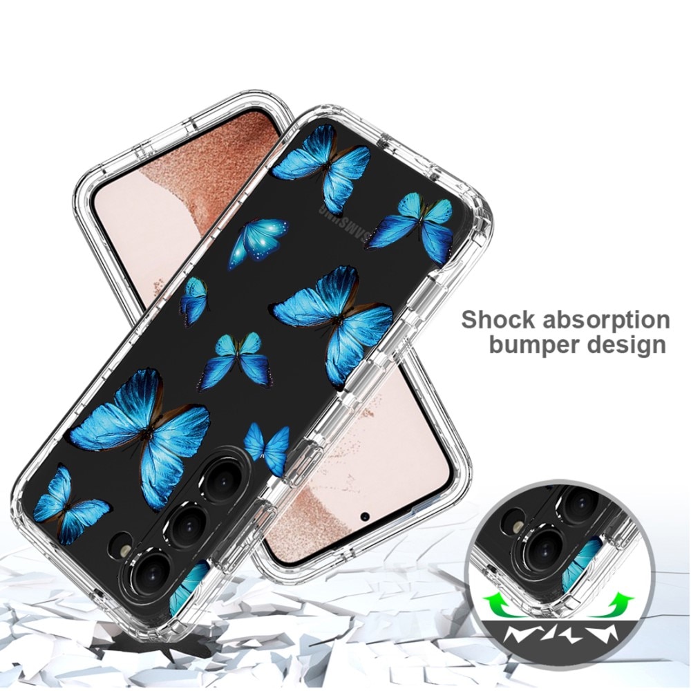 Full Cover Kuori Case Samsung Galaxy S23 perhosia