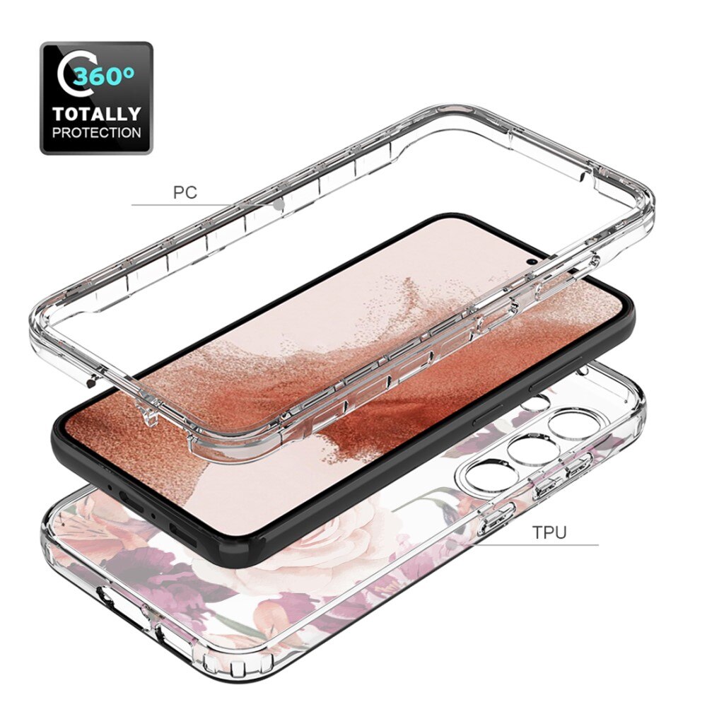 Full Cover Kuori Case Samsung Galaxy S23 kukat