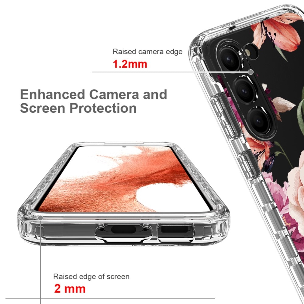 Full Cover Kuori Case Samsung Galaxy S23 kukat
