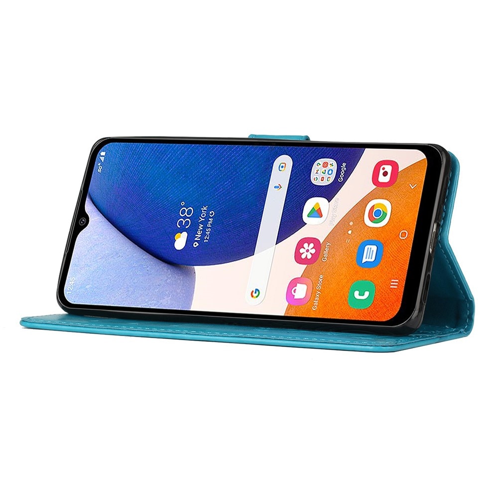 Nahkakotelo Perhonen Samsung Galaxy A54 Sininen
