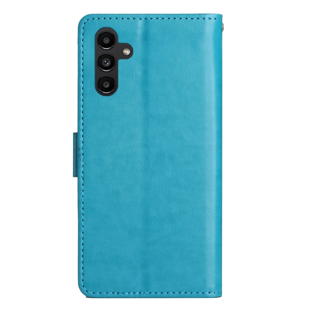 Nahkakotelo Perhonen Samsung Galaxy A54 sininen