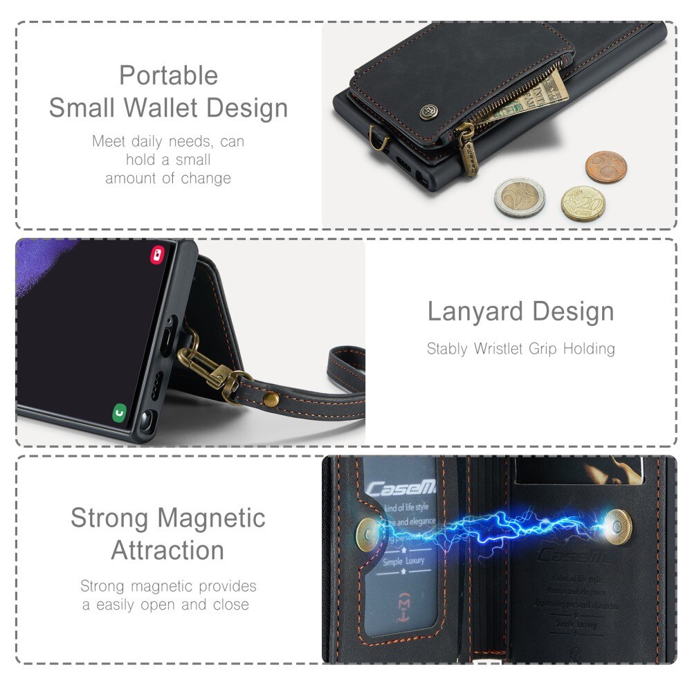 Multi-slot Kuori Samsung Galaxy S23 Ultra musta