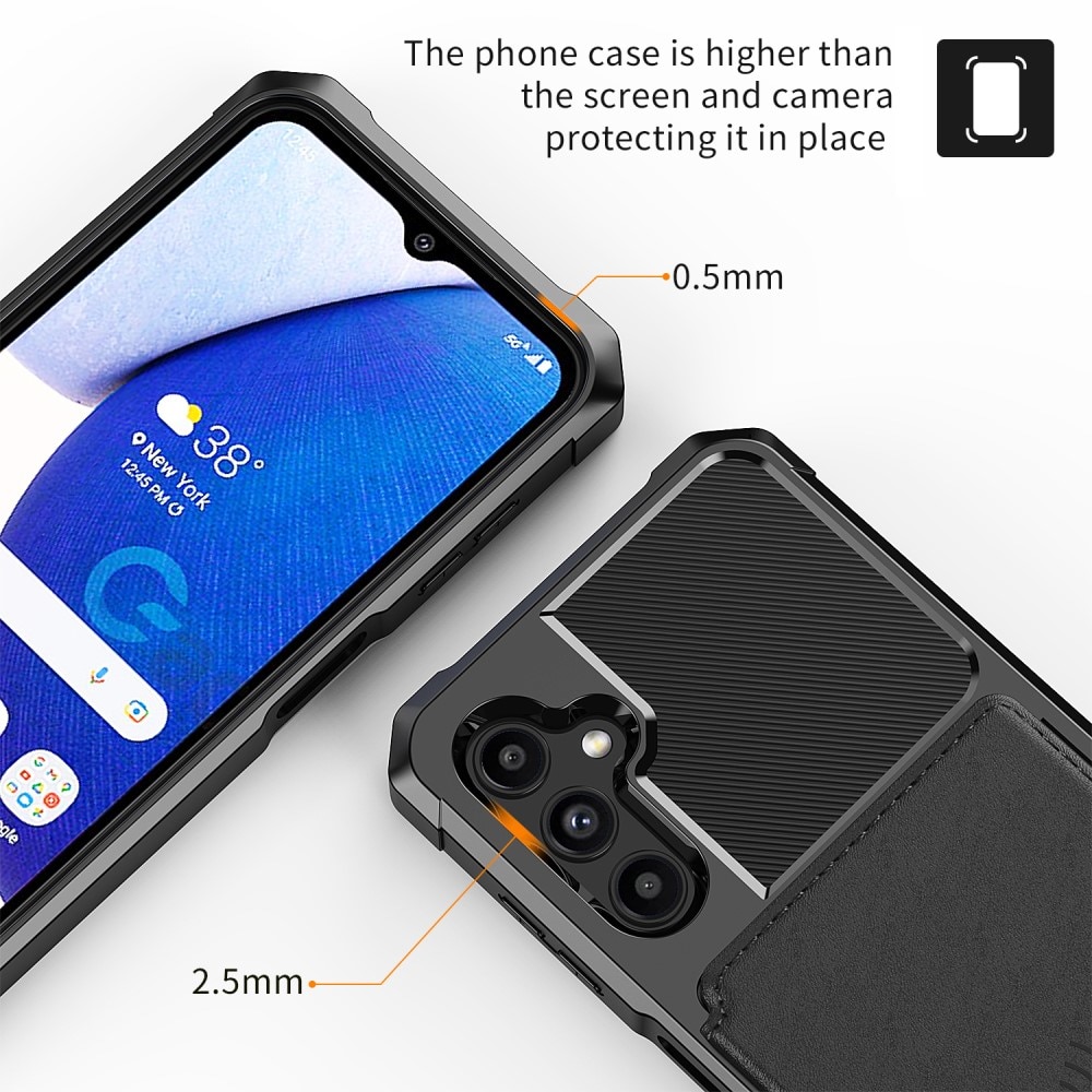 Tough Multi-slot Case Samsung Galaxy A14 Musta