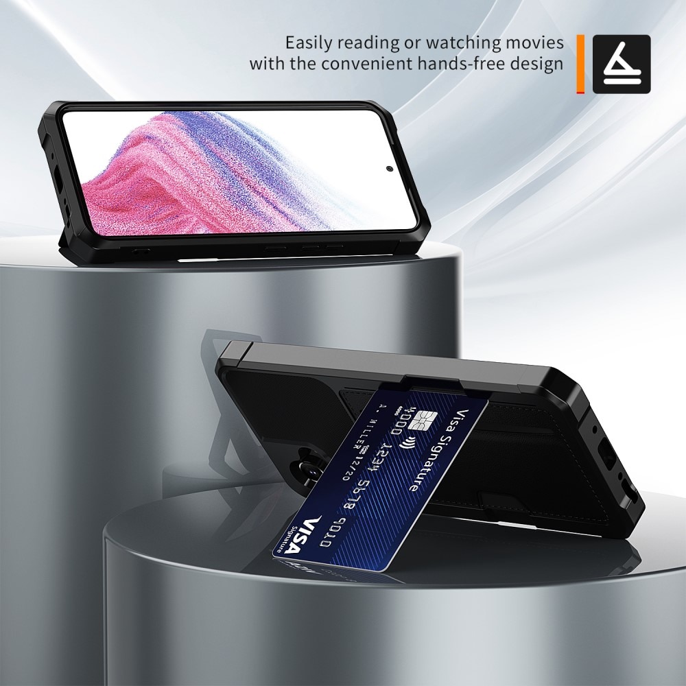 Tough Card Case Samsung Galaxy A54 musta