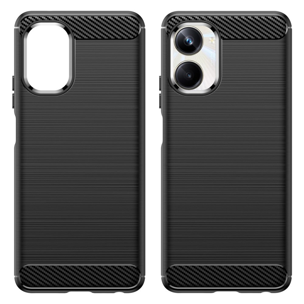 Realme 10 Pro Kuori TPU Brushed Musta