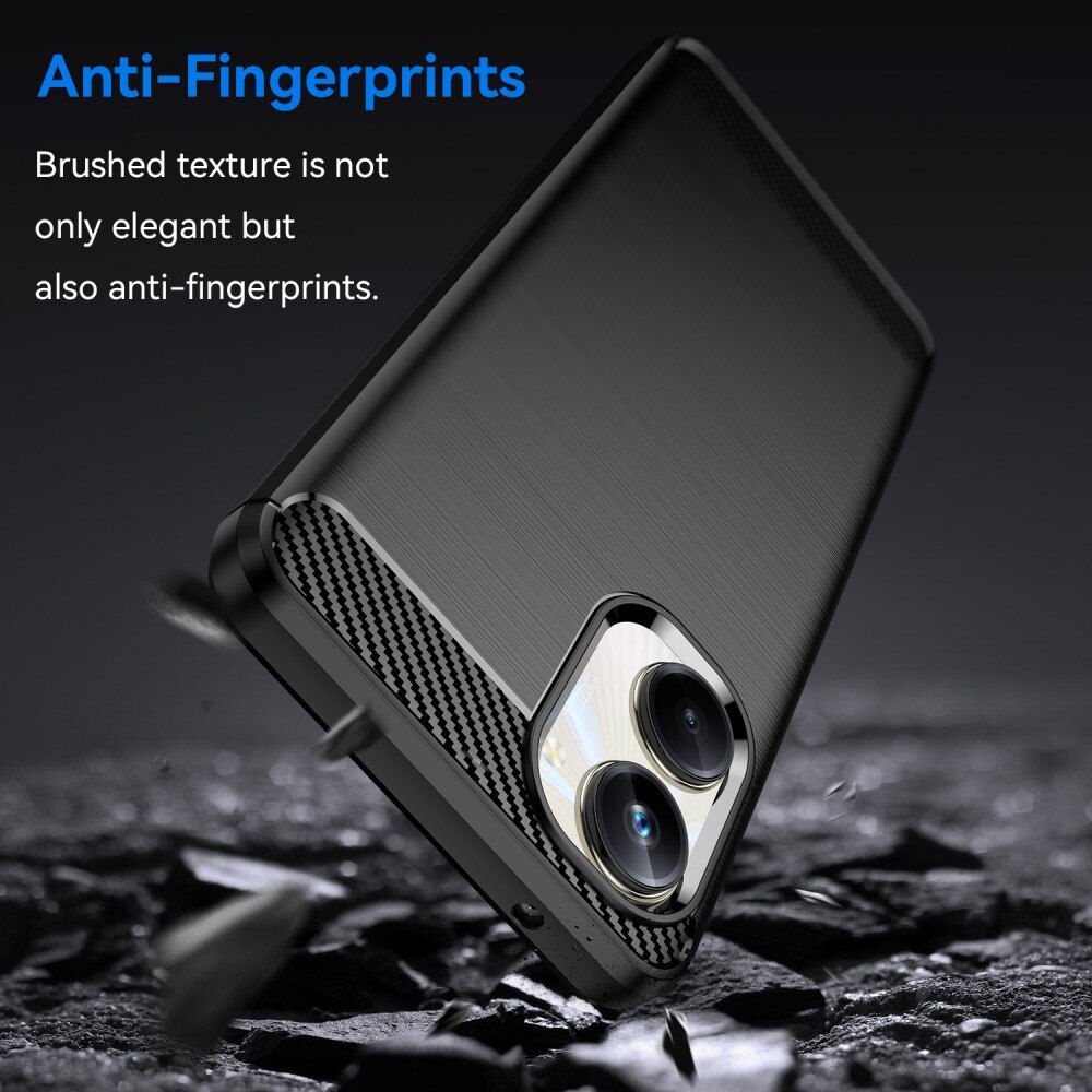 Realme 10 Pro Kuori TPU Brushed Musta
