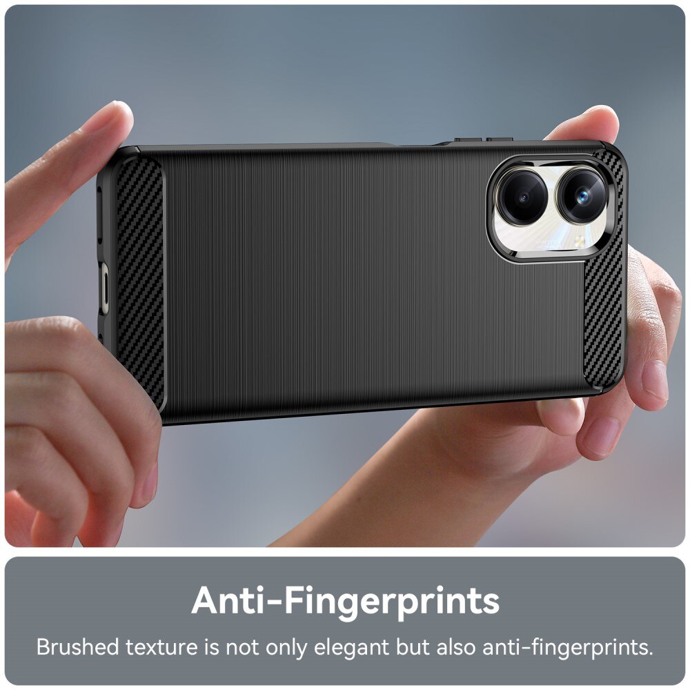 Realme 10 Pro Kuori TPU Brushed Musta