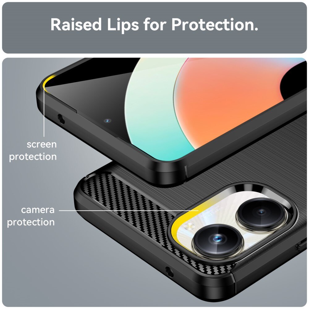 Realme 10 Pro Kuori TPU Brushed Musta