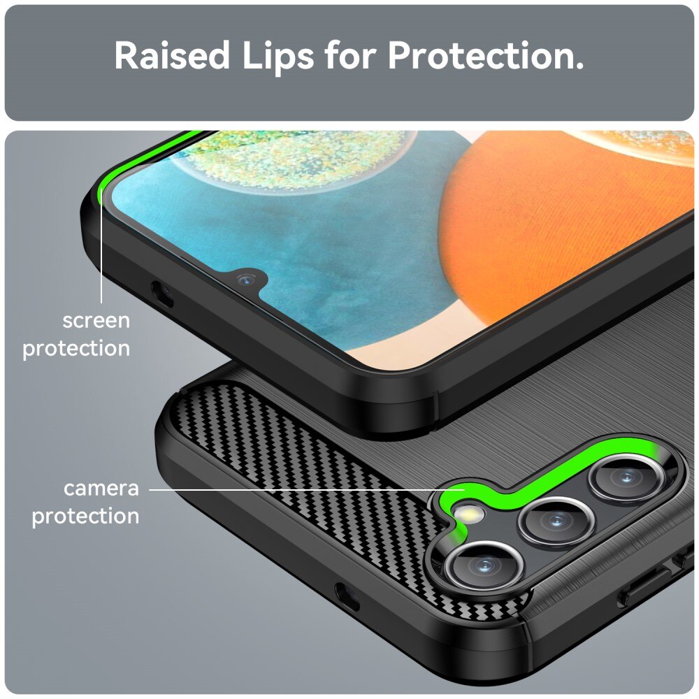Samsung Galaxy A14 Kuori TPU Brushed Musta