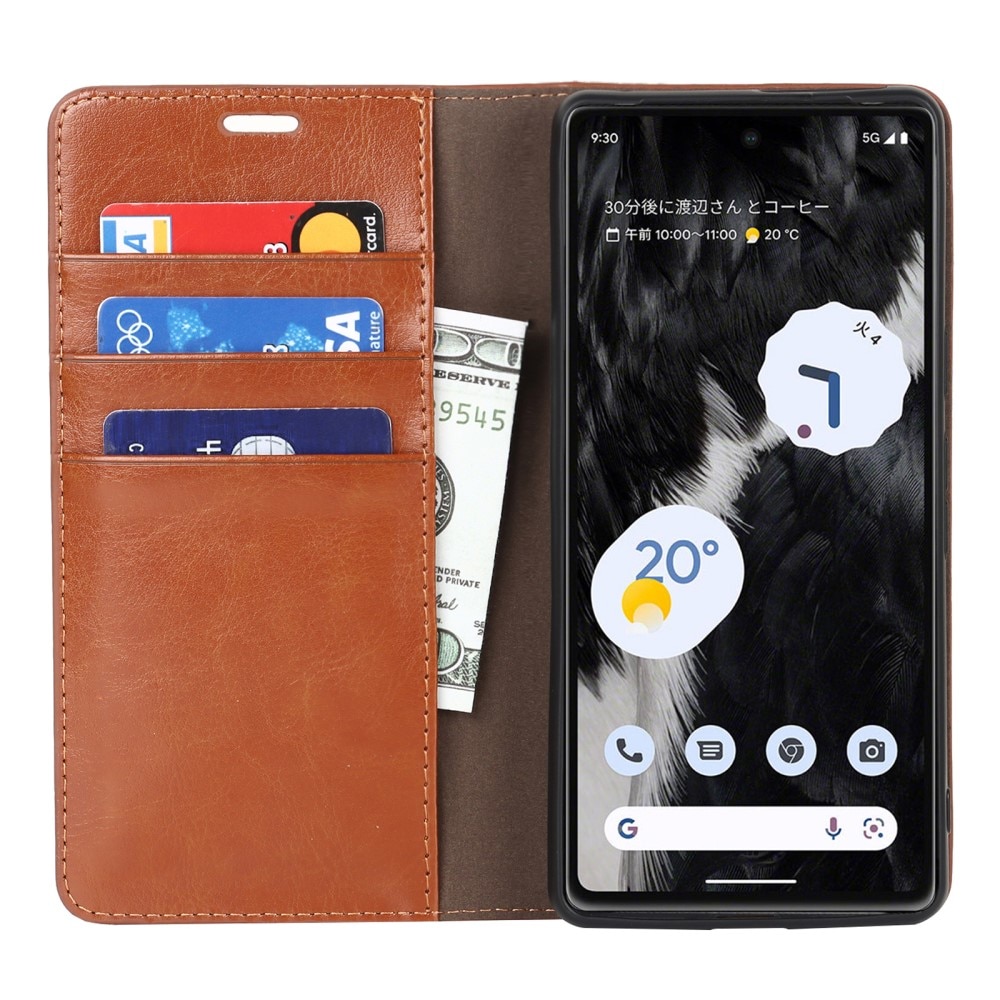 Suojakotelo Aito Nahka Google Pixel 7a Ruskea
