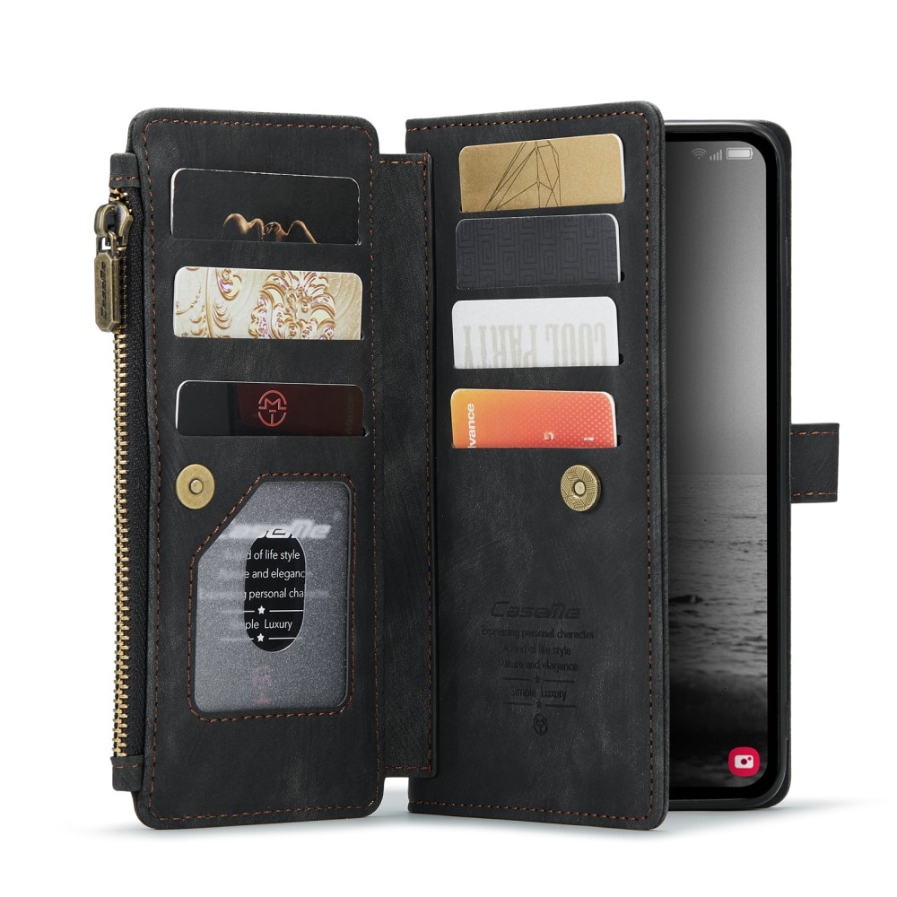 Zipper Wallet Samsung Galaxy A14 musta