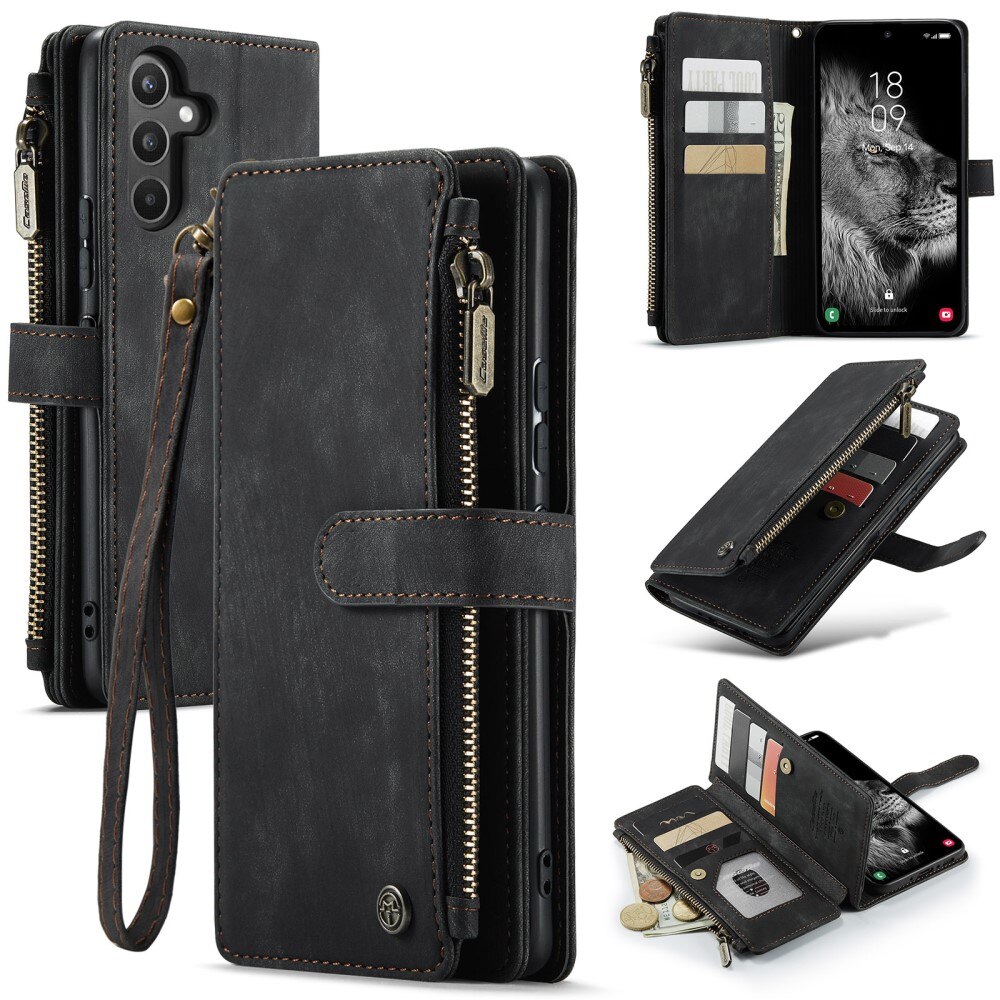 Zipper Wallet Samsung Galaxy A34 musta