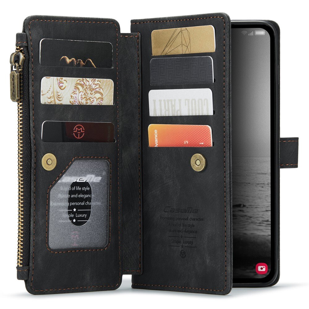 Zipper Wallet Samsung Galaxy A54 musta