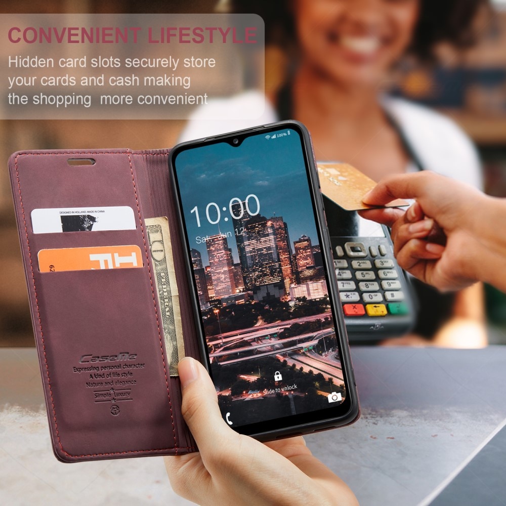 Slim Lompakkokotelo Samsung Galaxy A14 Punainen