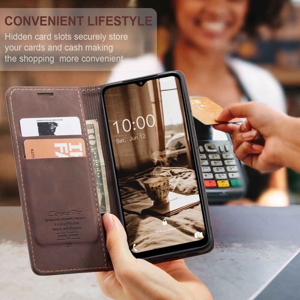 Slim Lompakkokotelo Samsung Galaxy A14 Ruskea